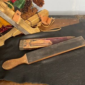 Antique Sharping Stone In Original Case